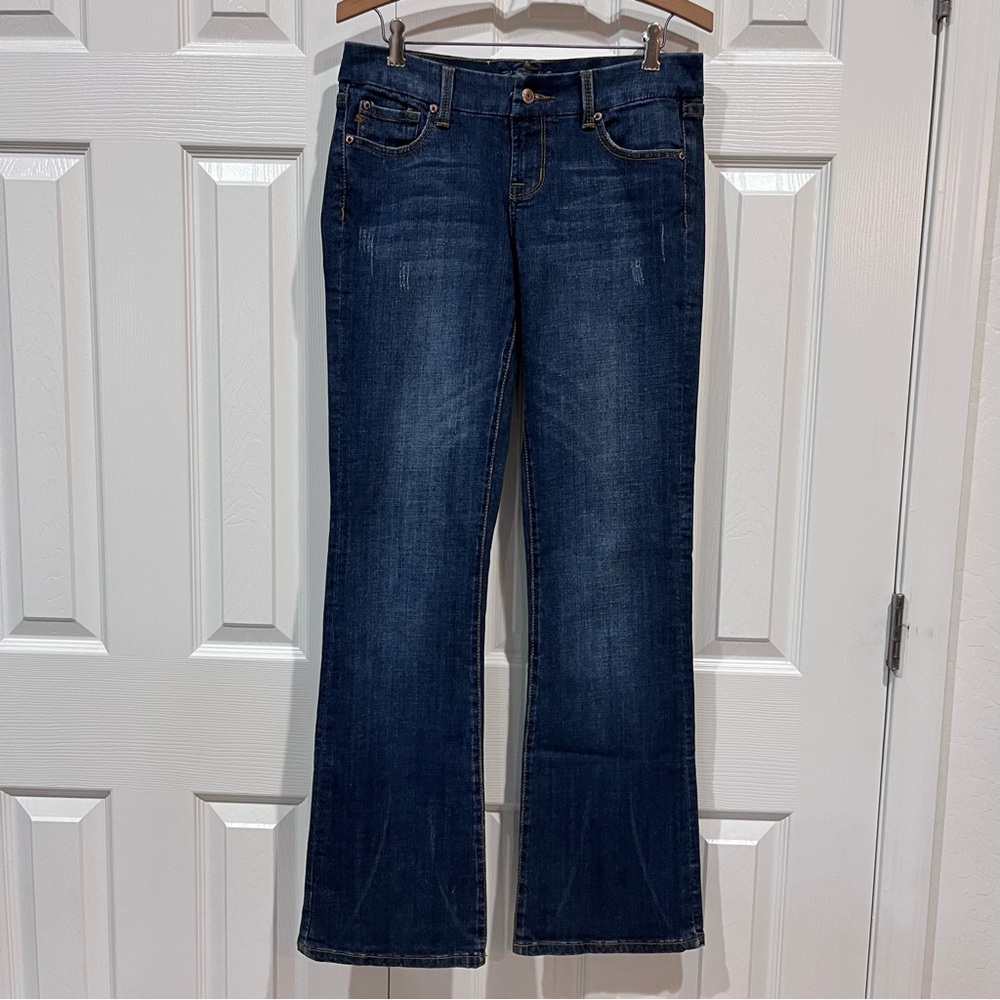Seven7 Jeans Womens 28 Bootcut Low Rise Flare Dark Wash